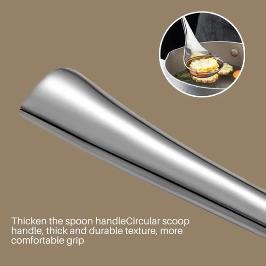 Becelle à Vin 500ml Cuillère Sauce Louche Longue Poignée En Acier Inoxydable 304 Avec Crochet