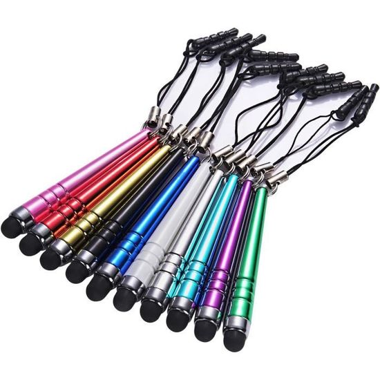 Mavis's Diary Stylet X 8 Écran Tactile Capacitif Bling Huit Couleurs Stylus Touch Pen Universel Universelle Personnalité Compatibles Avec Tous Les Appareils Téléphone Tablette Mobile Portable