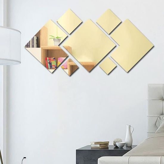 Miroirs Autocollants Acrylique HUMOKI - Lot De 6 - 10x15cm - Flexibles Et Sécuritaires Pour Décoration Murale