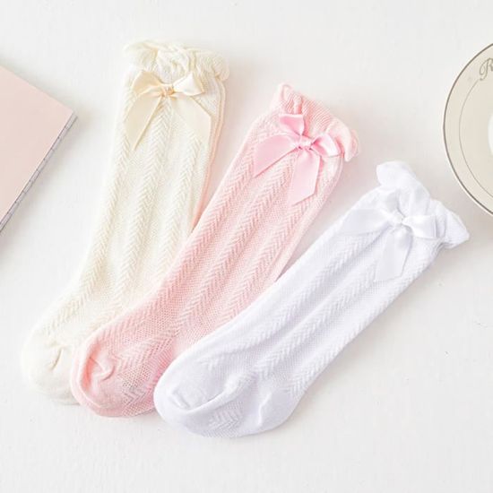 Chaussettes bébé fille à nœud