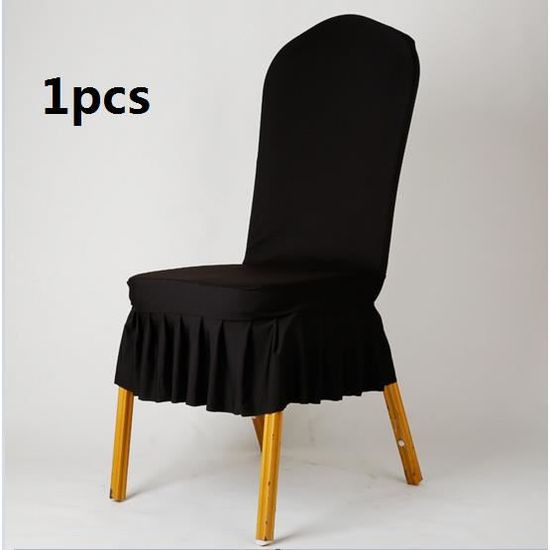 1 PCS noir élasticité  hôtels  mariage  Housse Chaise Spandex Polyester Lycra Fini Tabouret Fauteuil Extensible  Housse de chaise/re