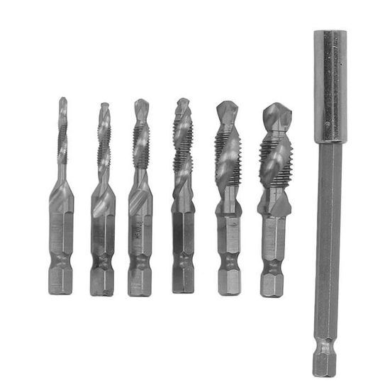 Foret-taraud Combiné M5 X 0.8 - Queue Hexagonale 1/4" - Acier Haute Vitesse 4341 - Pour Perçage Et Taraudage - 10