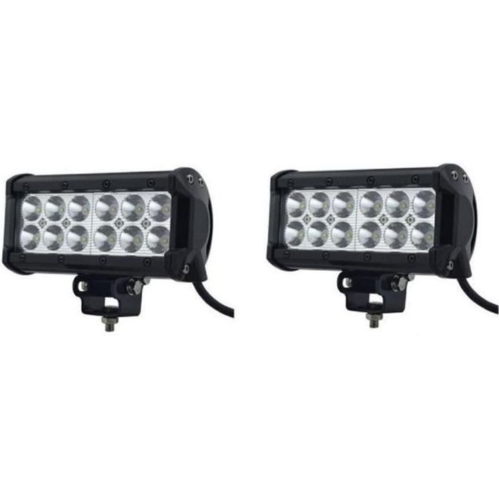 2X 12V 24V 36W LED FEUX DE TRAVAIL LAMPE PUISSANT PROJECTEUR VOITURE ATV CHASSIS BATEAU 4X4 OFF ROAD CAMION CHARIOT ELEVATEUR