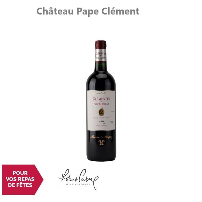Château Pape Clément Le Clémentin de Pape Clément Rouge 2016 - 75cl - Appellation AOC Pessac-Léognan - Vin Rouge de Bordeaux -