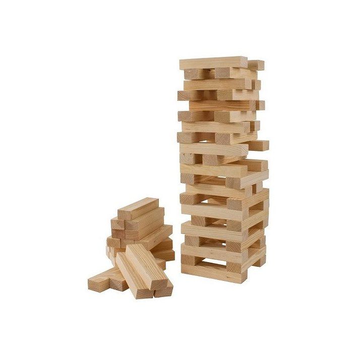 Jeu d adresse XXL Rn Bois : Maxi Tour infernale Geante 60 blocs - Jeu De Societe Enfant - Jenga - Jouet Exterieur - Jardin - Plein
