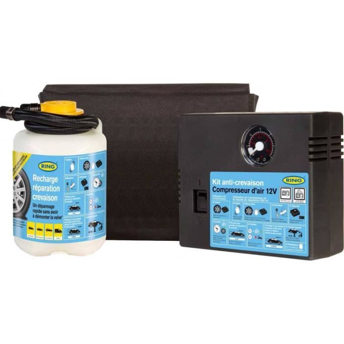 ANTI-CREVAISON KIT DE REPARATION PNEU AUTO VEHICULE LEGER