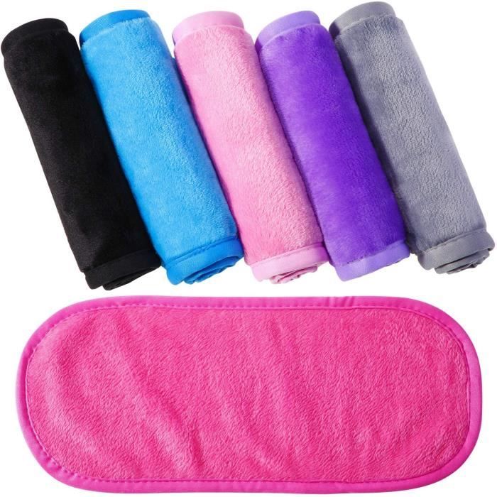 Outils et accessoires 6 Pièces Chiffons Démaquillants Lingettes Nettoyantes pour le Visage en Microfibre Enlève le Maqui 20331