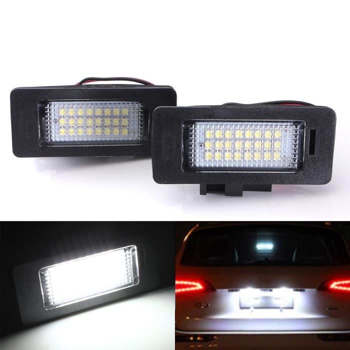 Numéro de plaque d'immatriculation de voiture sans erreur, 2 pièces, lumières pour Audi A4 B8 A5 Q5 S5 TT S4 A1 A6 S6 A7 S7 VW