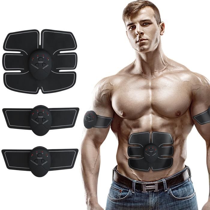 Appareil Abdominaux Unisexe,ABS Smart Ceinture d'électrostimulation Abdominal Massage Musculaire Bras Multiple Endroit Fitness AB ou