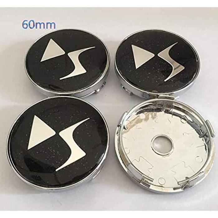 4pièces voiture cache moyeux pour citroen c2 c3 c4 c5 c6 c4l c8 ds3 ds5 ds6 ds4 60mm, étanche et anti-poussière capuchons de moyeu