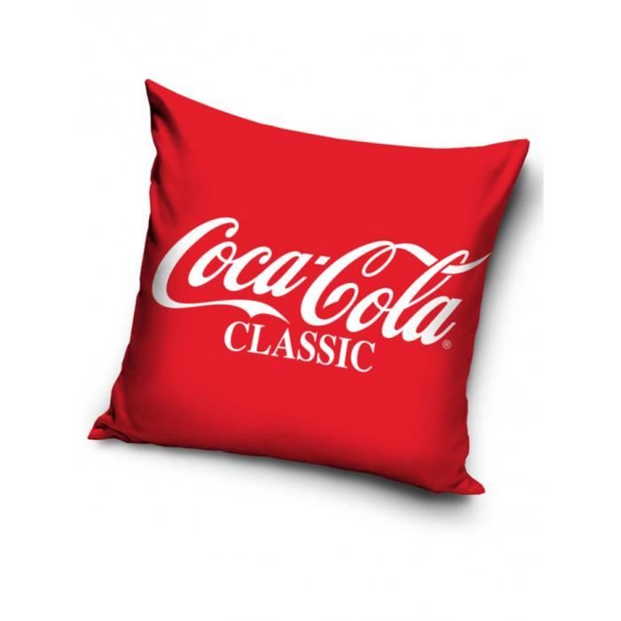 Taie d'oreiller non remplie coca cola classic
