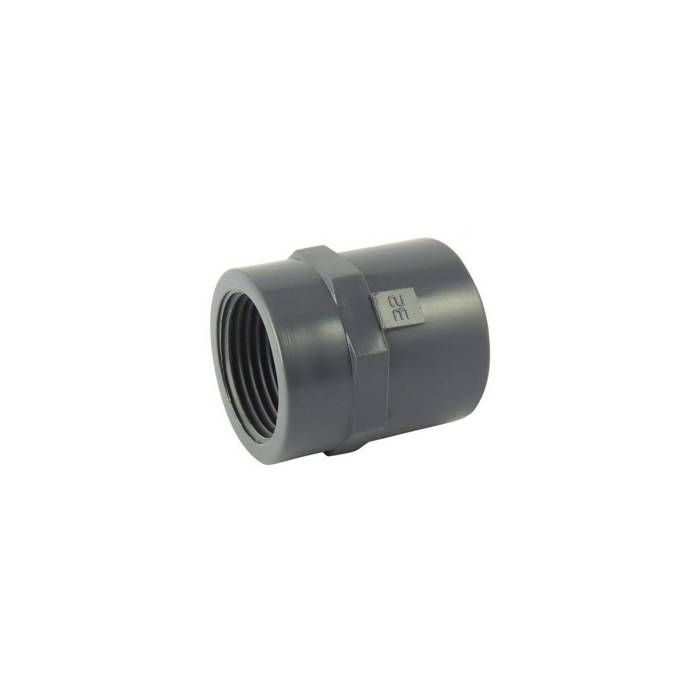 Manchon PVC femelle / femelle à visser et à coller - 25mm x 3/4''