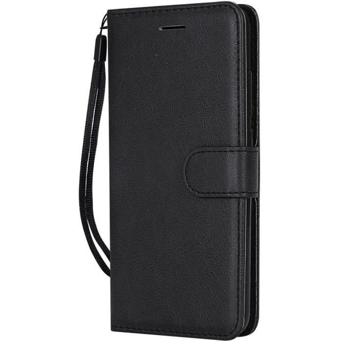 étui Pour Samsung Galaxy A3 (2016) SM-A310F (4.7-), Simple PU EN CUIR Portefeuille flip Housse avec support-Noir