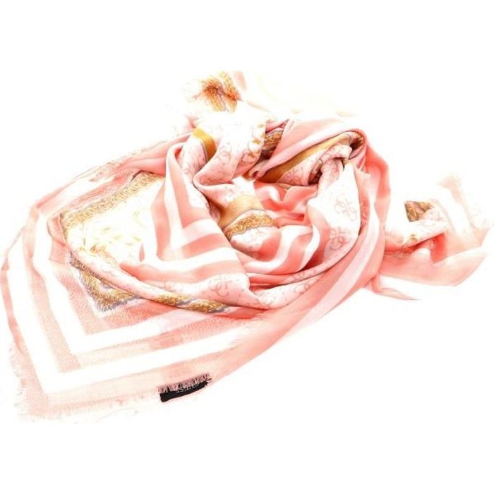 GUESS Printed Kefiah Scarf Candace Coral [88625]