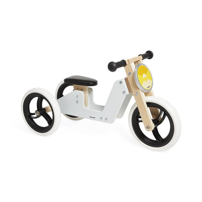 JANOD - Tricycle Evolutif 2-en-1 - Se Transforme de Tricyle en Draisienne - Siège Ajustable - Produit FSC TM - Dès 18 Mois