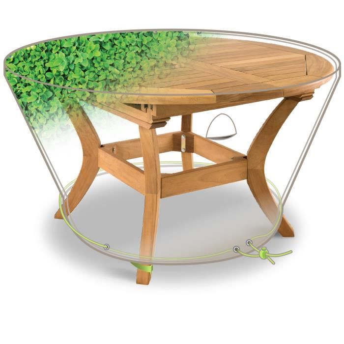 HOUSSE DE PROTECTION IMPRIMEE TABLE RONDE 6 PERS.