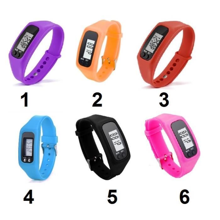Montre Podomètre Suivi Fitness - Mod1 Mauve - Podomètre Calories Distance - 033