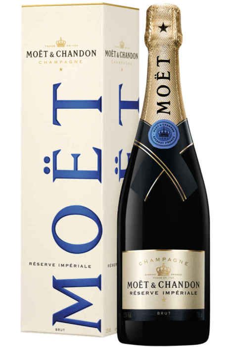 MOET & CHANDON CHAMPAGNE BRUT RESERVE IMPERIALE 75 CL IN ASTUCCIO BLU