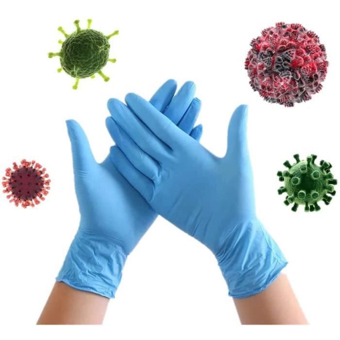 100pcs Gants Jetables en PVC sans Latex Travail de Haute précision, Transformation des Aliments, laboratoires et médicaments