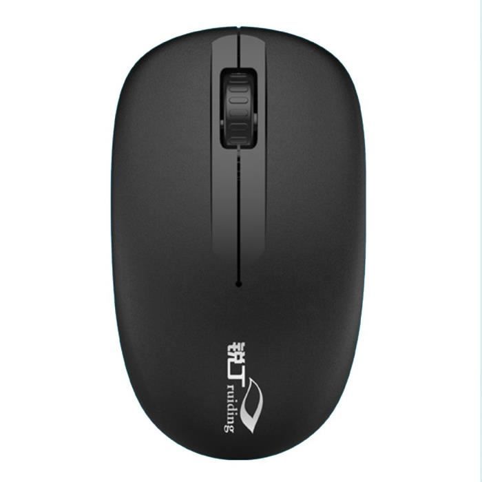 General Computer Mouse Souris sans fil rechargeable Silent Ultra Thin Mouse, noir