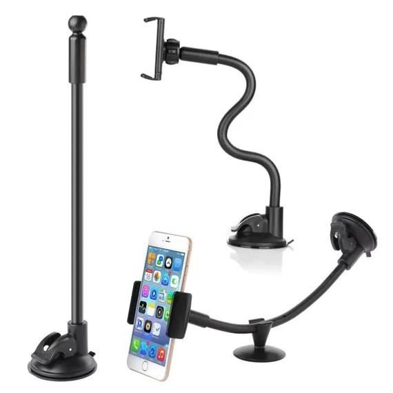 Support de téléphone à tuyau étendu, support de téléphone de voiture, support de téléphone de navigation, peut pivoter à 360 degrés