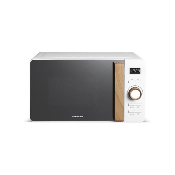 SCHNEIDER - SCMWN20SDW - Micro-ondes FJORD - Monofonction - 20 Litres - 700 Watts - Fonction Décongélation - Blanc nacré