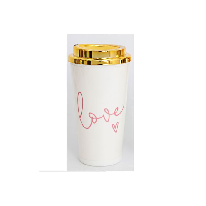 Mug de transport design Mandala - 450 ml - Rose