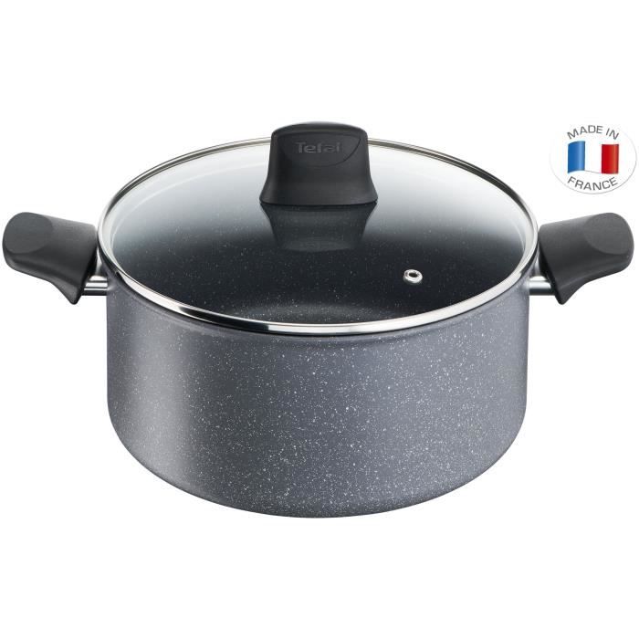 TEFAL - G1224602 - CHEF Effet Pierre - Faitout - 24 cm (5 L)