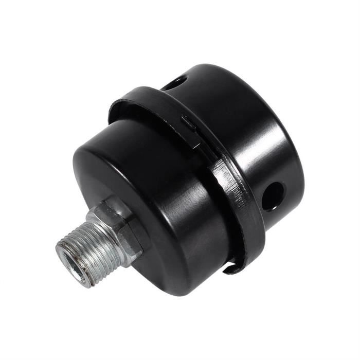 Fydun Filtre Silencieux Compresseur Noir Métal Compresseur D'air Filtre D'admission Silencieux Fil 3/8 '16MM