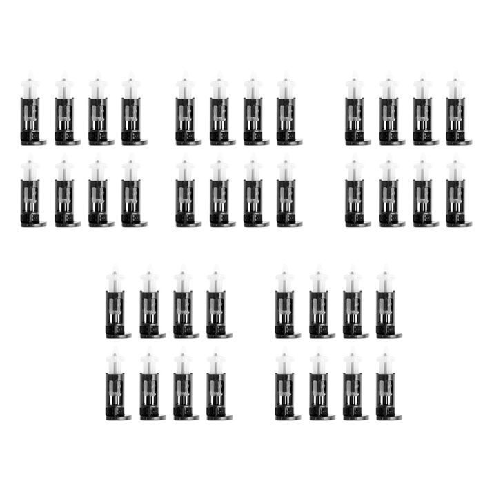 10 Paires De Broches De Montage Pour Dissipateur CPU | Clip Plastique Noir/blanc | Pour Intel