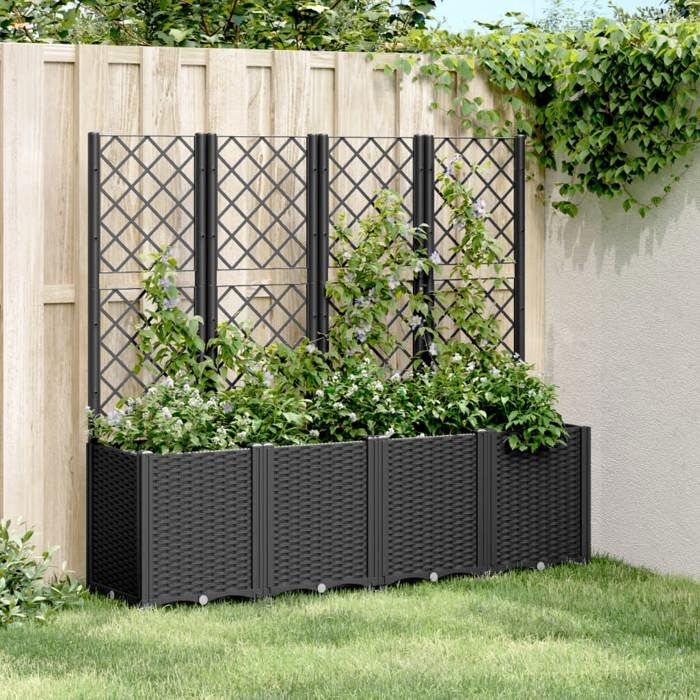 vidaXL Jardinière avec Treillis 367873 - vue 2