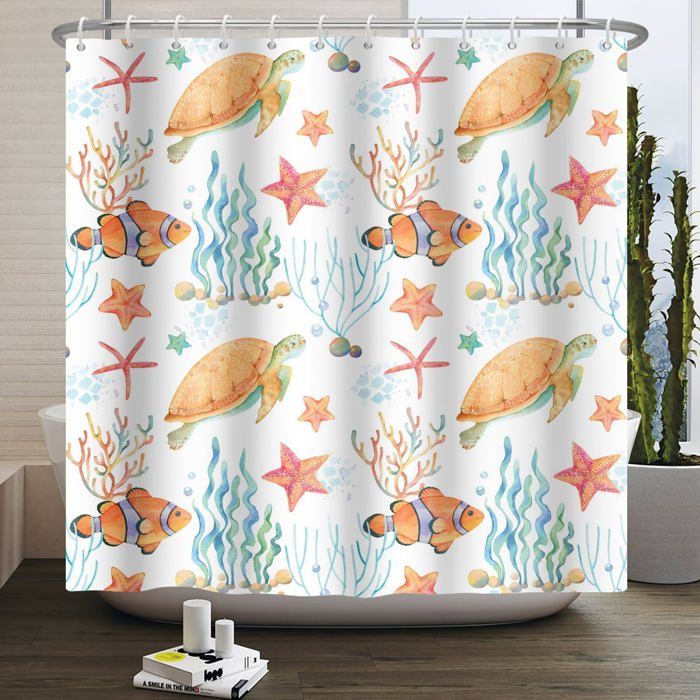 Rideau De Douche 180X220 Méduse Dauphin Rideaux De Douche Anti