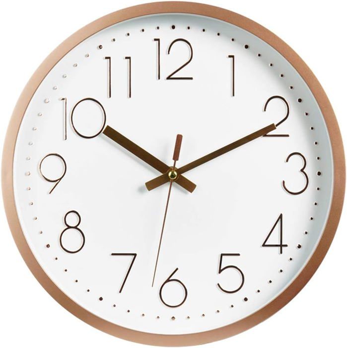 Nuovo Horloge Murale Vintage 12 Pouces En Bois - Cloche Silencieuse Pour Salon, Cuisine Et Chambre