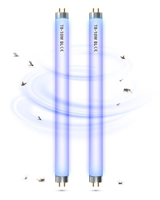 Ampoules UV 10W Pour Lampe Anti-moustiques - Lot De 2 Tubes F10W BL 13 Pouces - Remplacement Pour Désinsectiseurs 20W