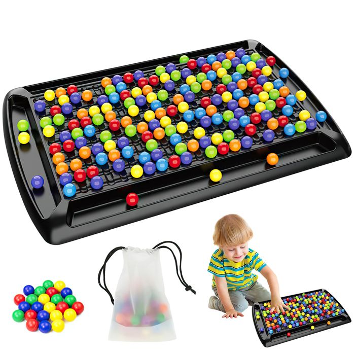 Jeu de société délimination -Jeu déchecs- Échiquier intellectuel -  Puzzle Rainbow Ball - Jeu de stratégie interactif(241 balles)