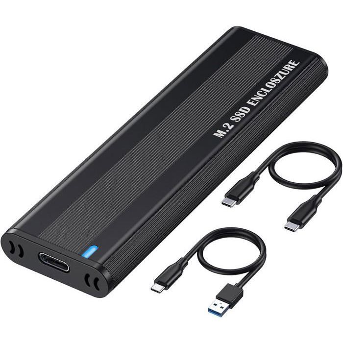 Boîtier SSD M.2 NVME - HAUTSTORE - M2PV-C3 - USB 3.1 Gen 2 - 10Gbps - Aluminium Noir