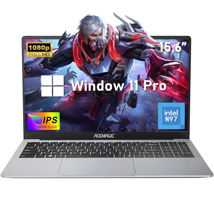 PC Portable ACEMAGIC – 15.6 FHD 16GB DDR4 512GB SSD – Intel N97 Processor (Up to 3.6GHz) – Windows11avec AZERTY Clavier