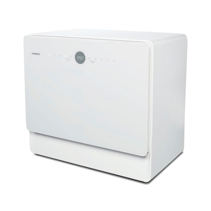 Mini Lave-vaisselle MEDION DWT20 - 2 Couverts - Fonctionne Sans Raccordement Eau - 6 Programmes Dont Baby Care