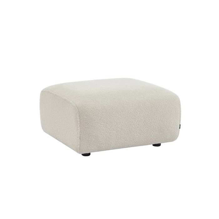 Pouf repose-pieds pour canapé 2 places Wallas bouclette WALLAS