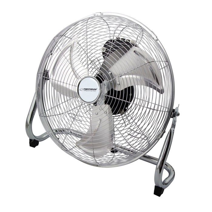 Ventilateur - ESPERANZA - Scirocco 12 - Chrome - 30 cm - Tête orientable et inclinable - Esperanza
