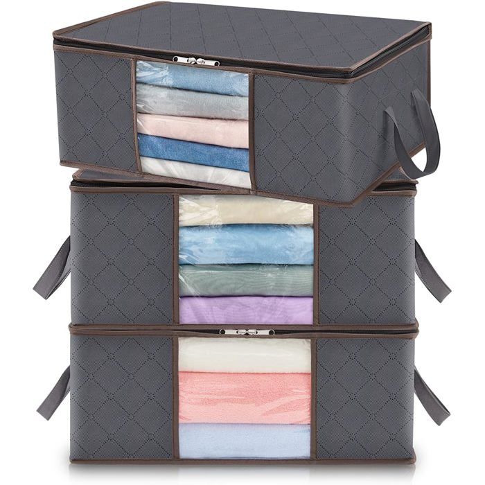 Sacs de rangement pliables - 35 L - Lot de 3