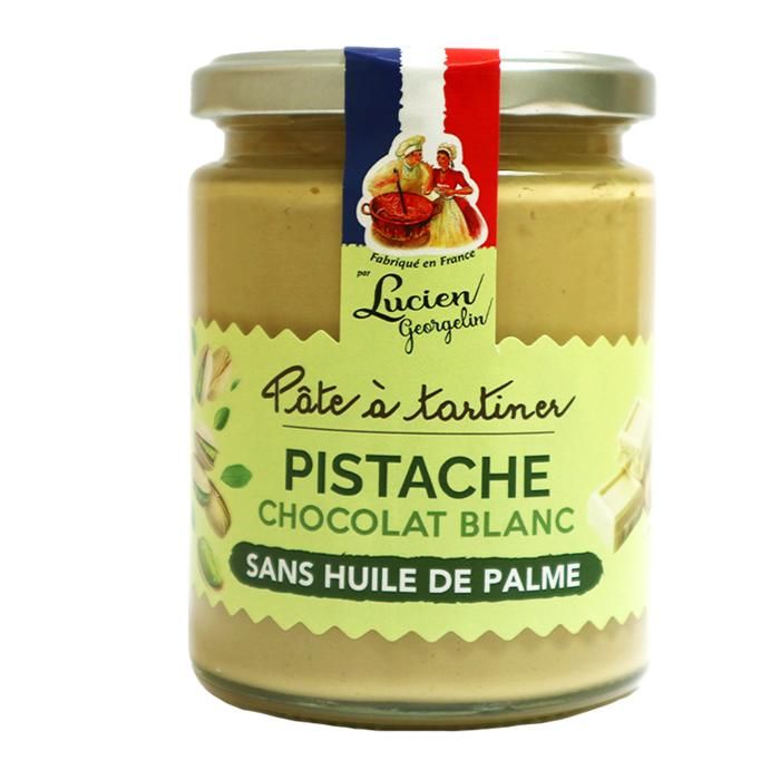 Lucien Georgelin - Pâte à tartiner pistache et chocolat blanc 330g - Sans huile de palme
