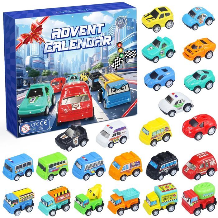 Calendrier De L’Avent 2025 Avec 24 Voitures Miniatures Coffret Collector Pour Passionnes Dautomobile