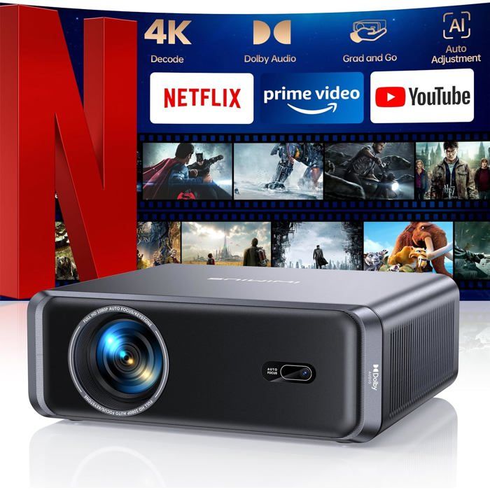 Vidéoprojecteur 4K iWIMIUS P65 | 1000 ANSI | Netflix Officiel