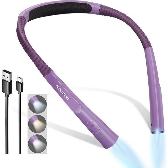 Lampe de lecture cou violette LED - Minuterie 30min 3 couleurs LAMPE A POSER