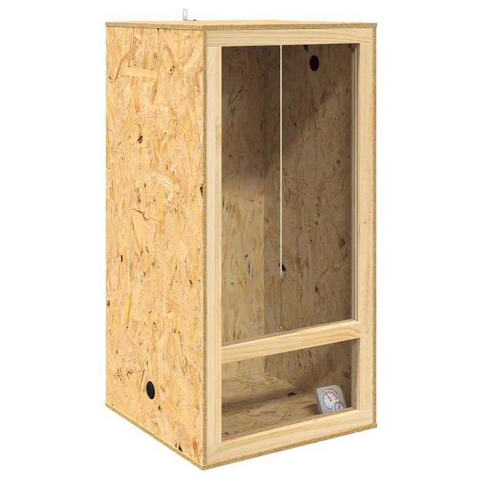 Terrarium vidaXL 50 x 50 x 100 cm – OSB, Marron - vue 4