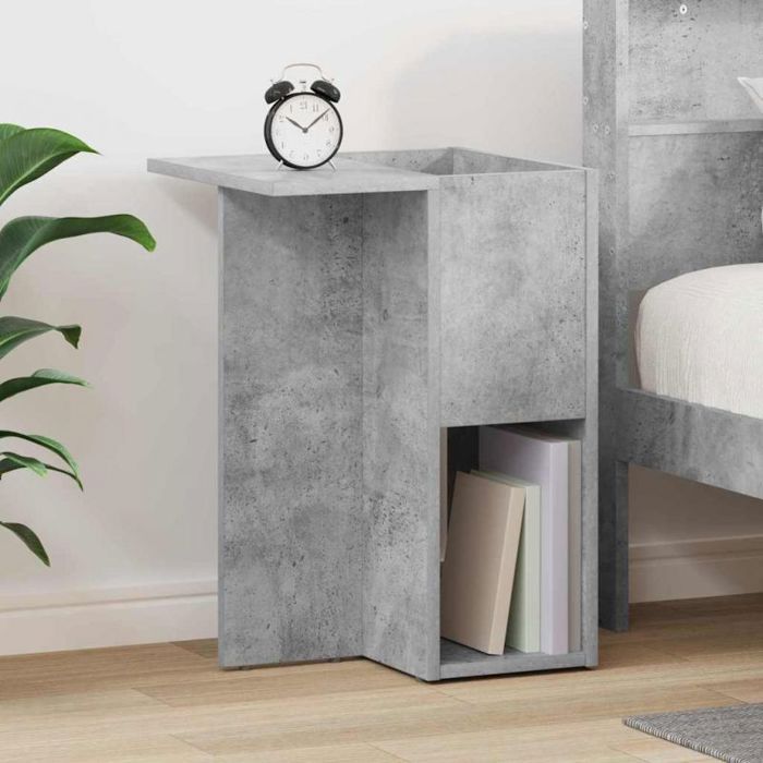 Table dappoint - VIDAXL - Guéridon - Gris béton - Bois dingénierie - 35 x 40 x 55 cm