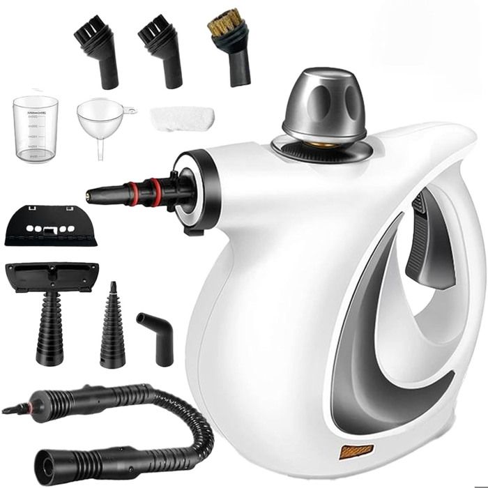 Nettoyeur Vapeur Main 1050W - 11 Accessoires Inclus -Pour la Salle de Bain les Fenêtres la Cuisine - Darmowade