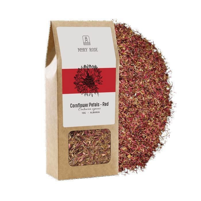 Pétales de Bleuets Rouge - Mary Rose - 100% Naturel Petales Pour Decoration Gateau Et Infusion - 10g Sans Additifs