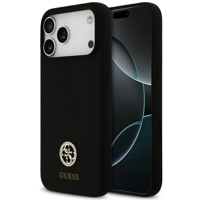 Étui Guess en silicone avec logo strass et MagSafe 4G pour iPhone 17 Pro Max Neuf